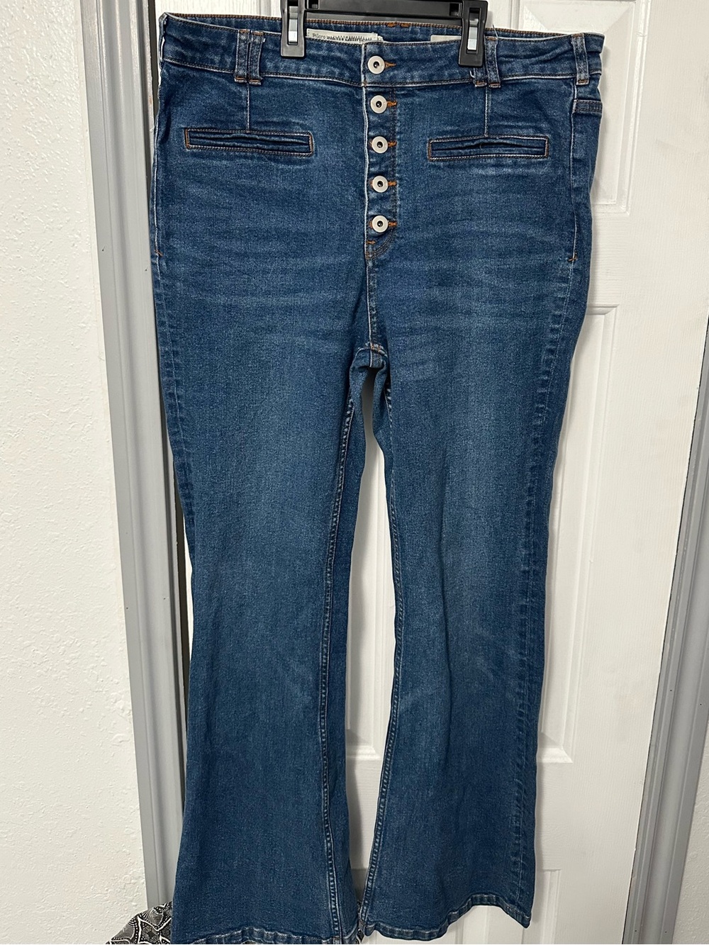 Pilcro Anthropologie high rise trouser bootcut jeans 32